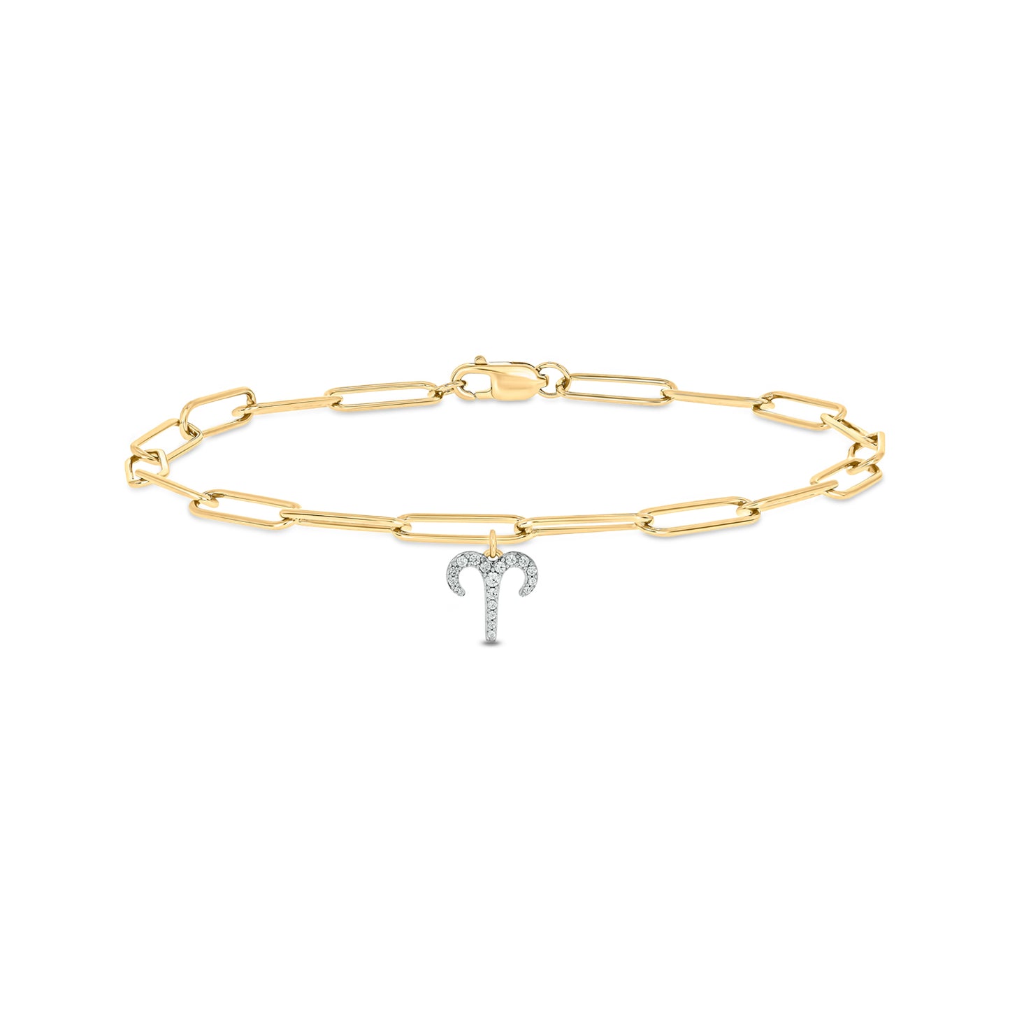 Diamond Zodiac Charm Bracelet in 14K Gold Vermeil