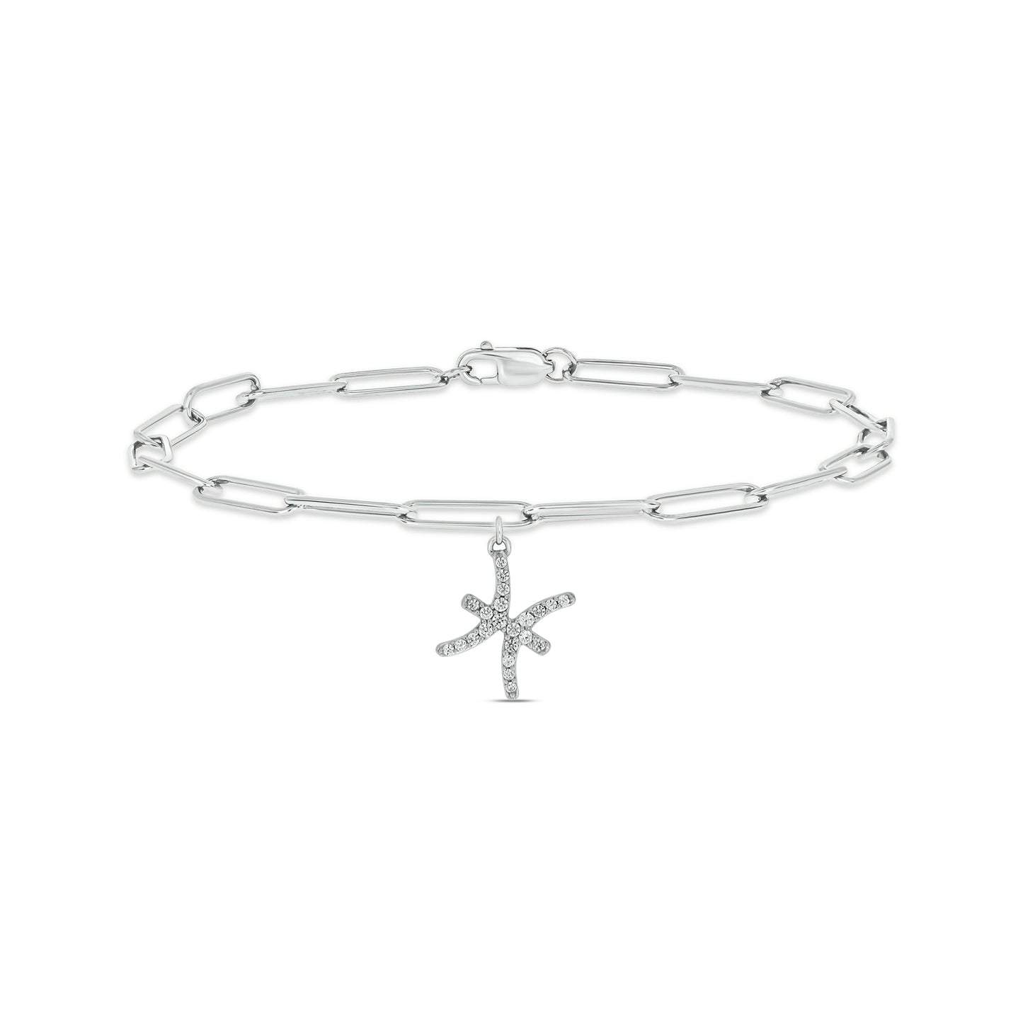 Diamond Zodiac Charm Bracelet in 14K Gold Vermeil