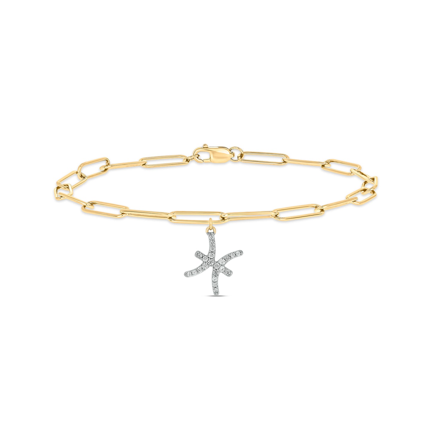 Diamond Zodiac Charm Bracelet in 14K Gold Vermeil