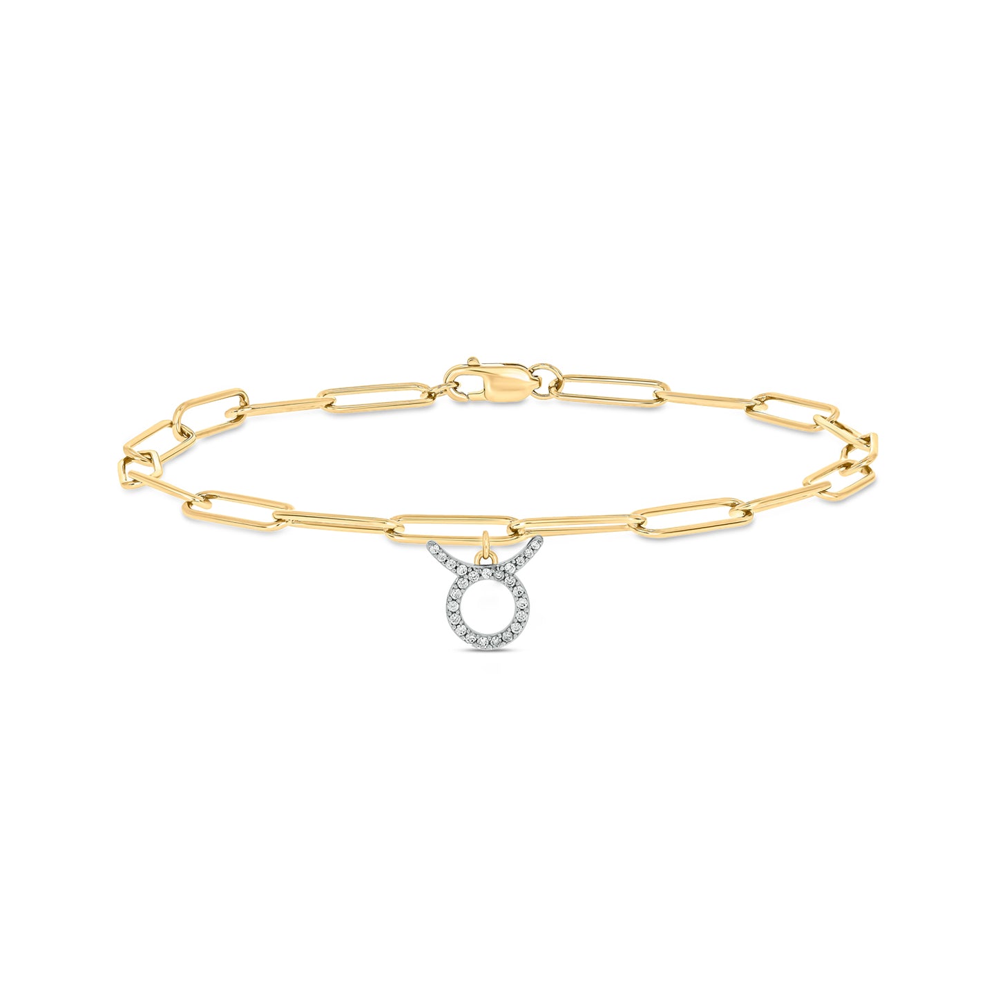 Diamond Zodiac Charm Bracelet in 14K Gold Vermeil