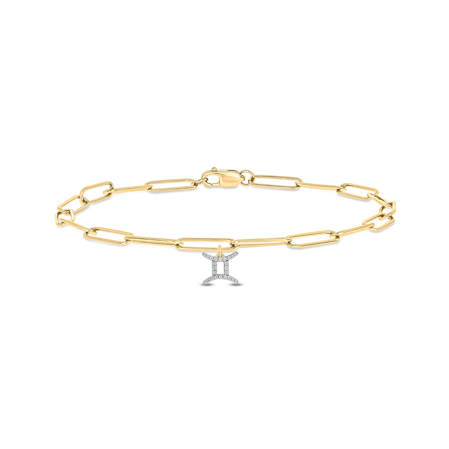 Diamond Zodiac Charm Bracelet in 14K Gold Vermeil