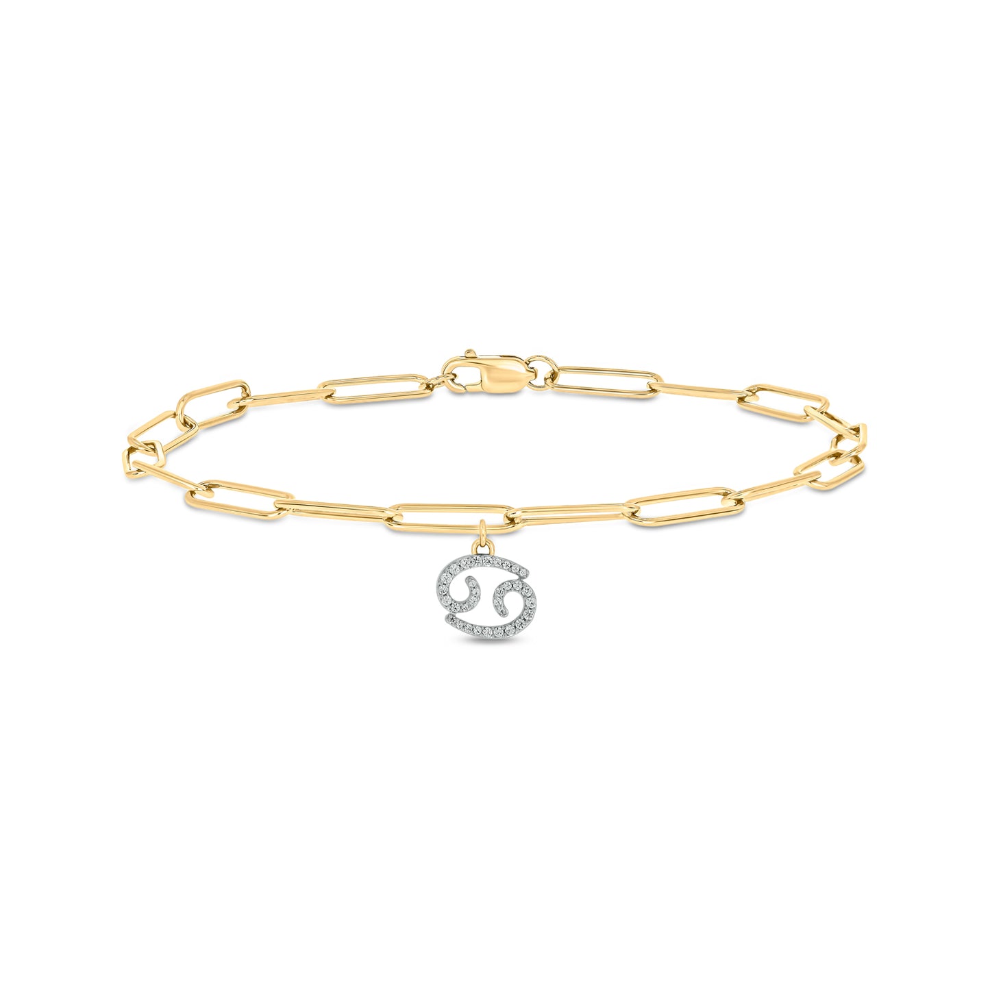 Diamond Zodiac Charm Bracelet in 14K Gold Vermeil