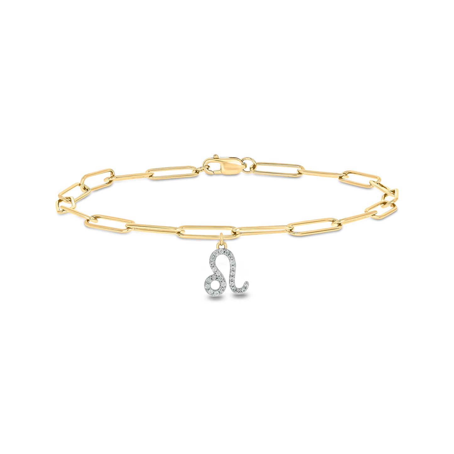 Diamond Zodiac Charm Bracelet in 14K Gold Vermeil