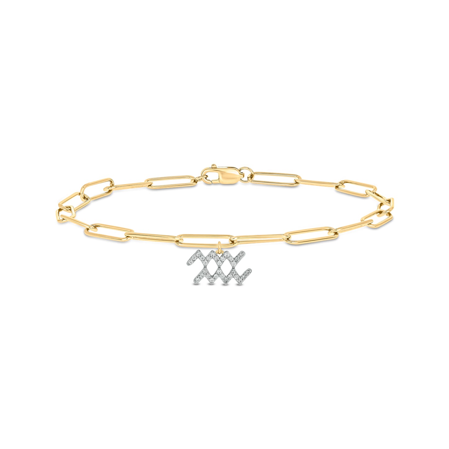 Diamond Zodiac Charm Bracelet in 14K Gold Vermeil