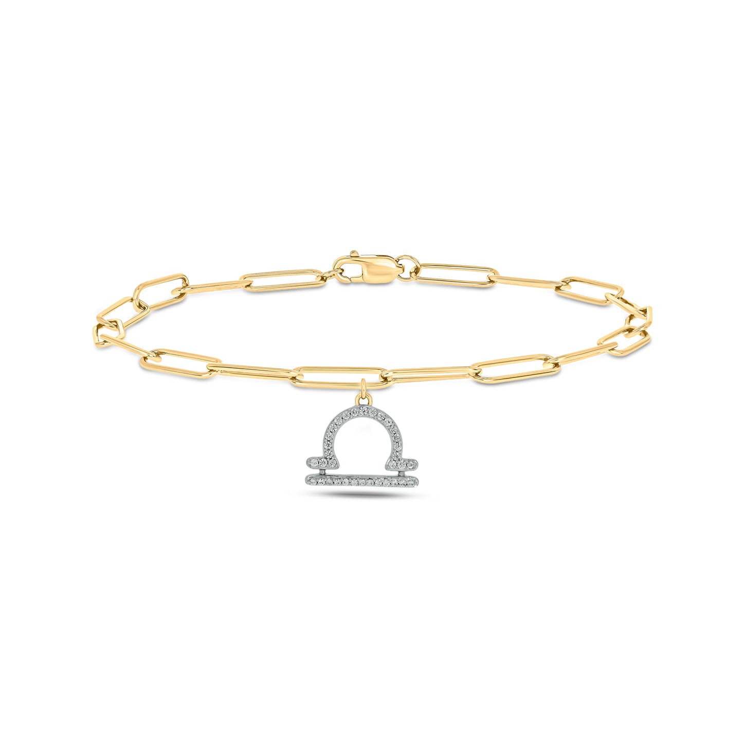 Diamond Zodiac Charm Bracelet in 14K Gold Vermeil