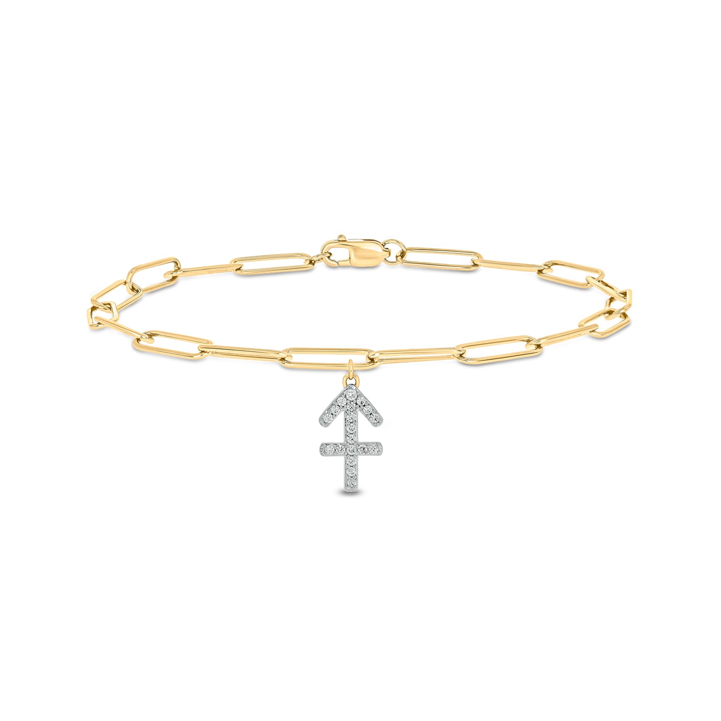 Diamond Zodiac Charm Bracelet in 14K Gold Vermeil