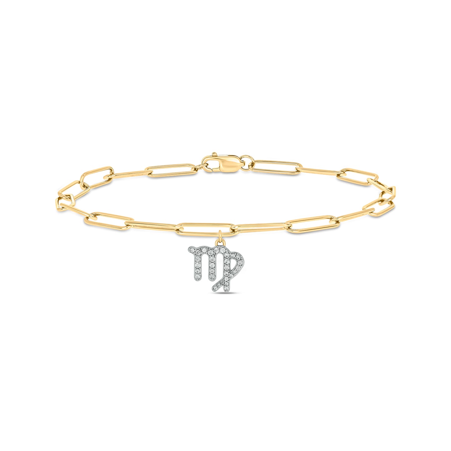 Diamond Zodiac Charm Bracelet in 14K Gold Vermeil