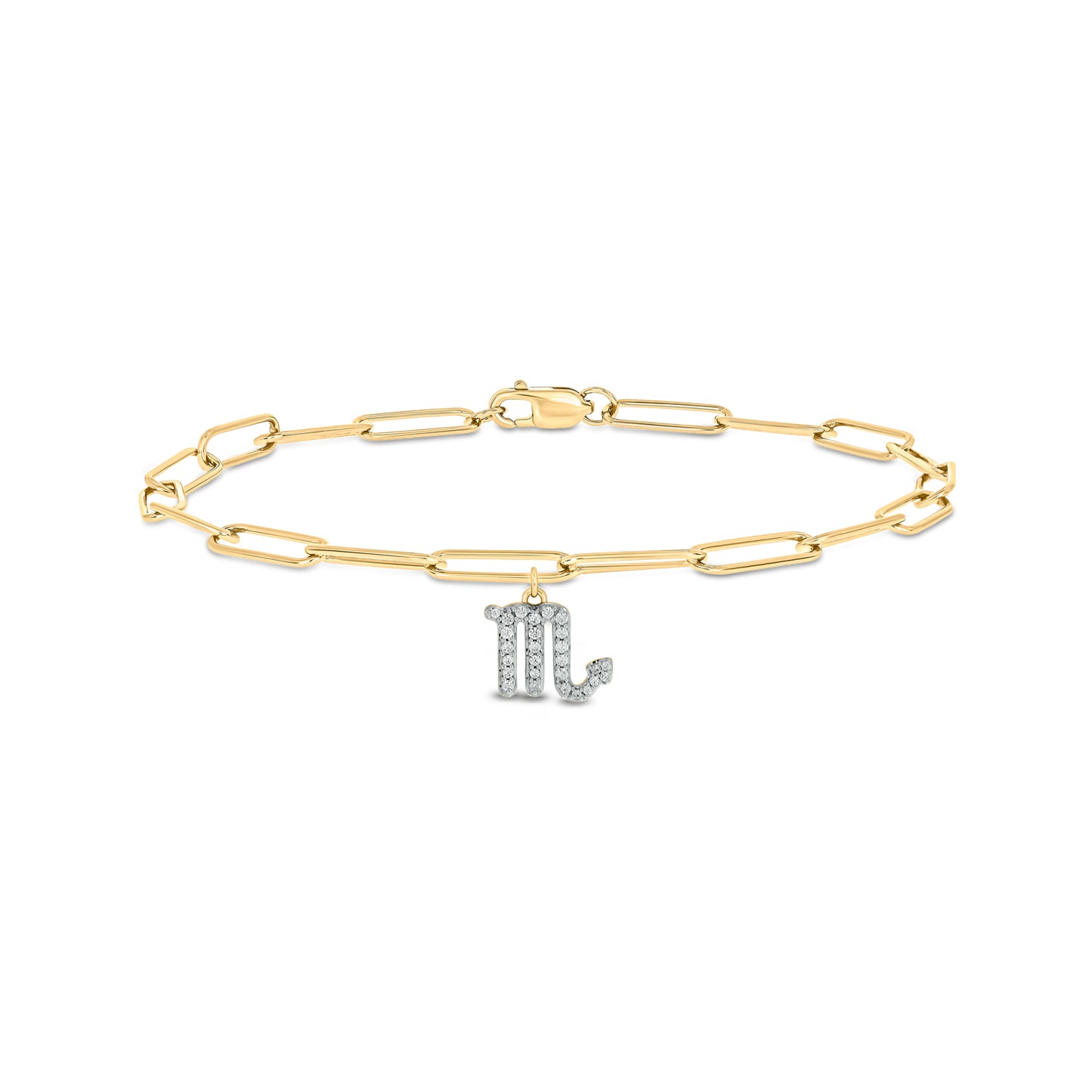 Diamond Zodiac Charm Bracelet in 14K Gold Vermeil