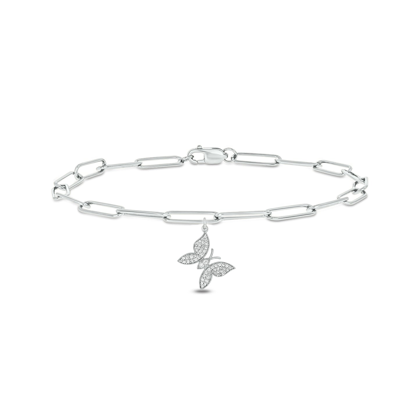 Charm Diamond Bracelet in 925 Sterling Silver