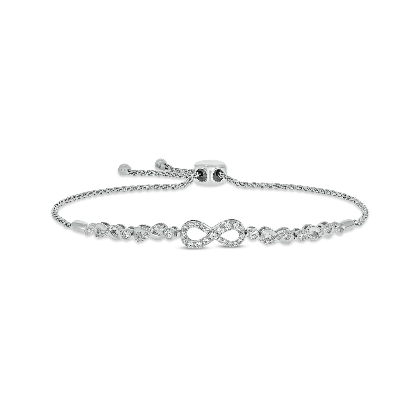 14K Gold Vermeil Diamond Infinity Bracelet