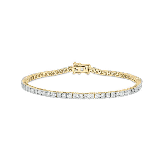 14KT Gold Luxury Tennis Diamond Bracelet