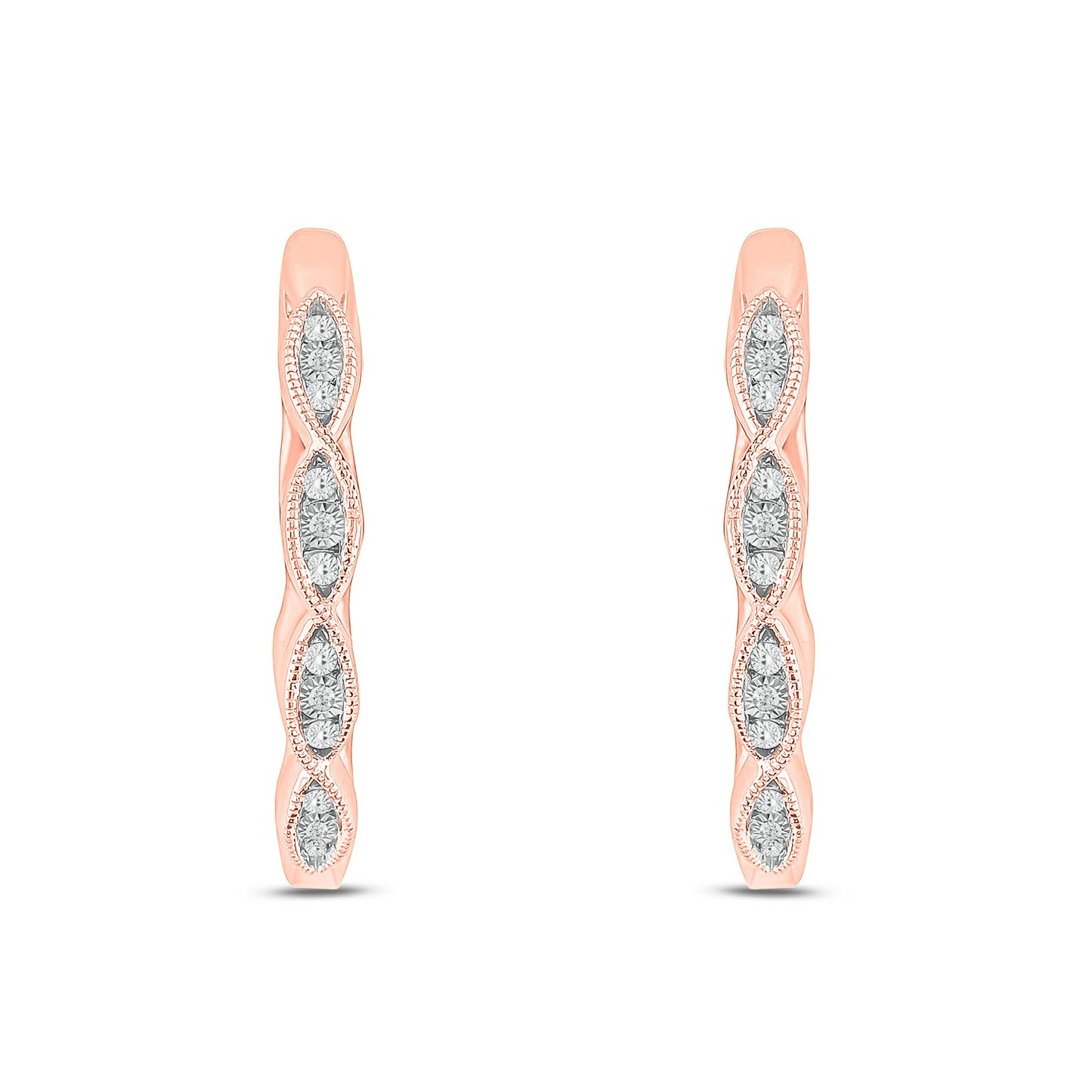 Diamond Hoop Earrings in 14K Gold Vermeil