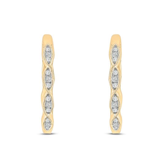 Diamond Hoop Earrings in 14K Gold Vermeil