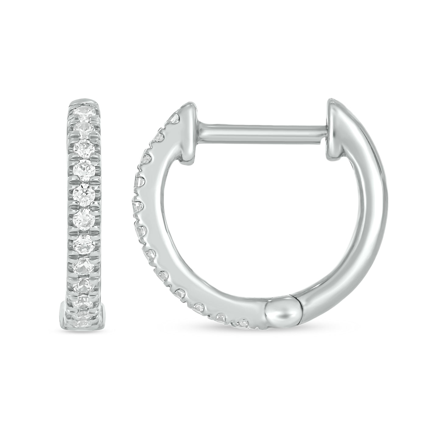 Exquisite 10KT Gold Diamond Hoops : Authentic Brilliance