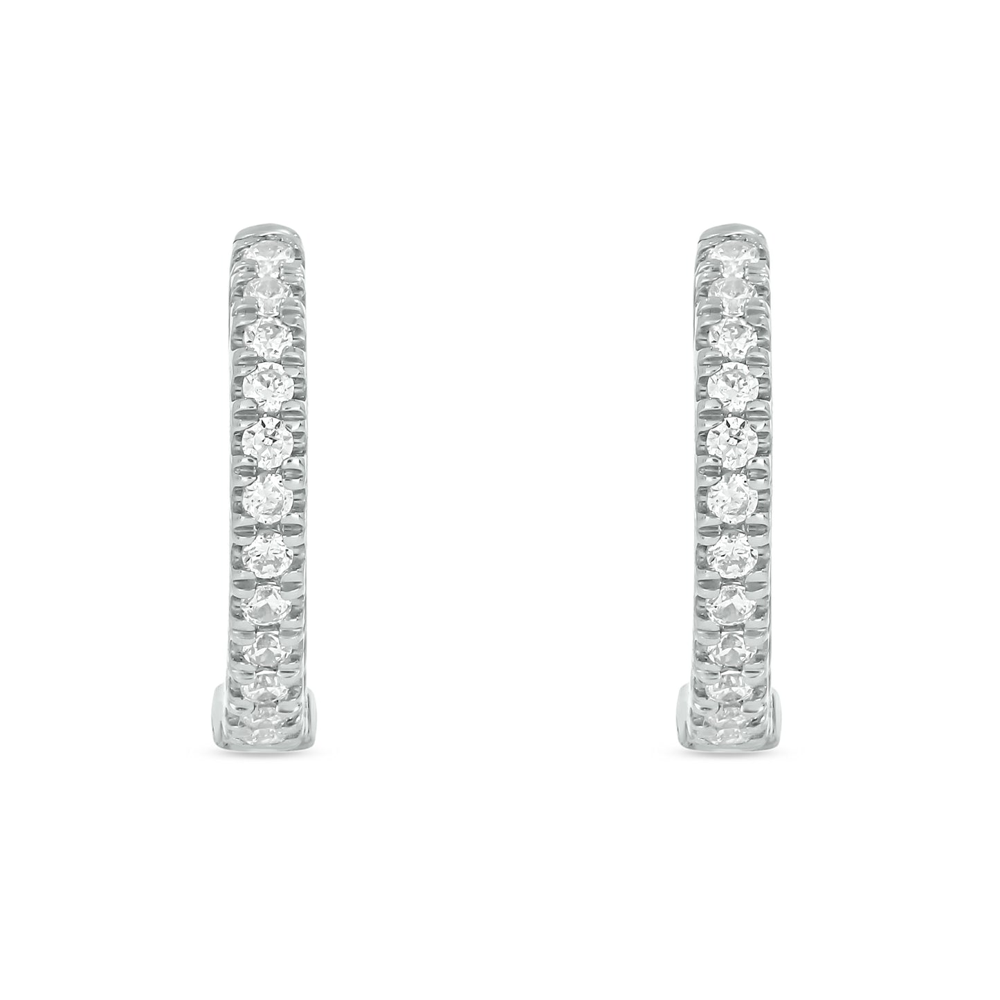 Exquisite 10KT Gold Diamond Hoops : Authentic Brilliance