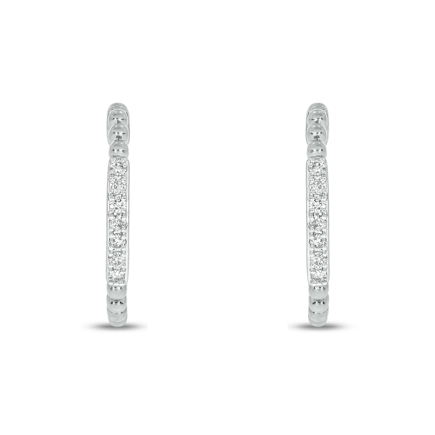 10KT Gold Luxurious Diamond Hoop Earrings