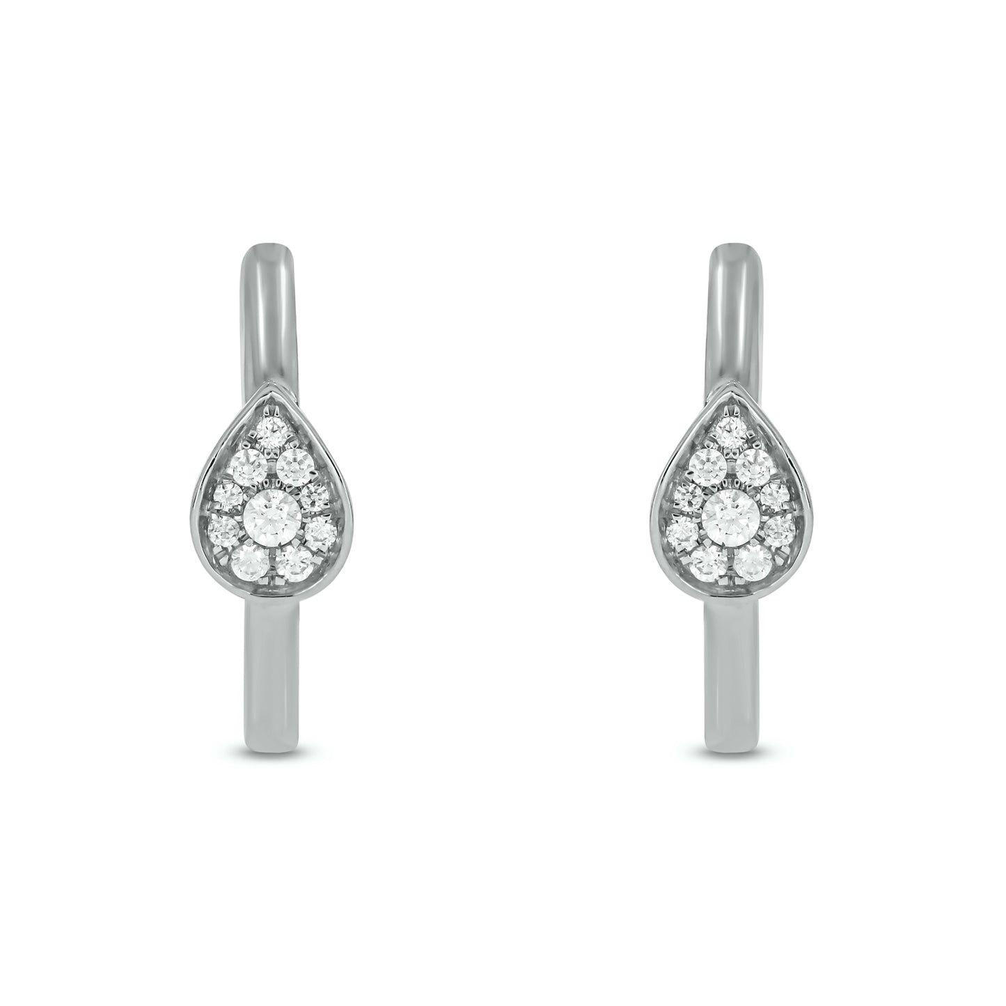 10KT Gold Dazzling Diamond Studded Hoop Earrings