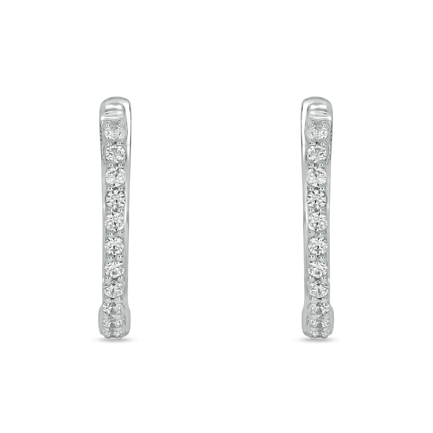 Diamond Hoop Earrings In 10KT Gold