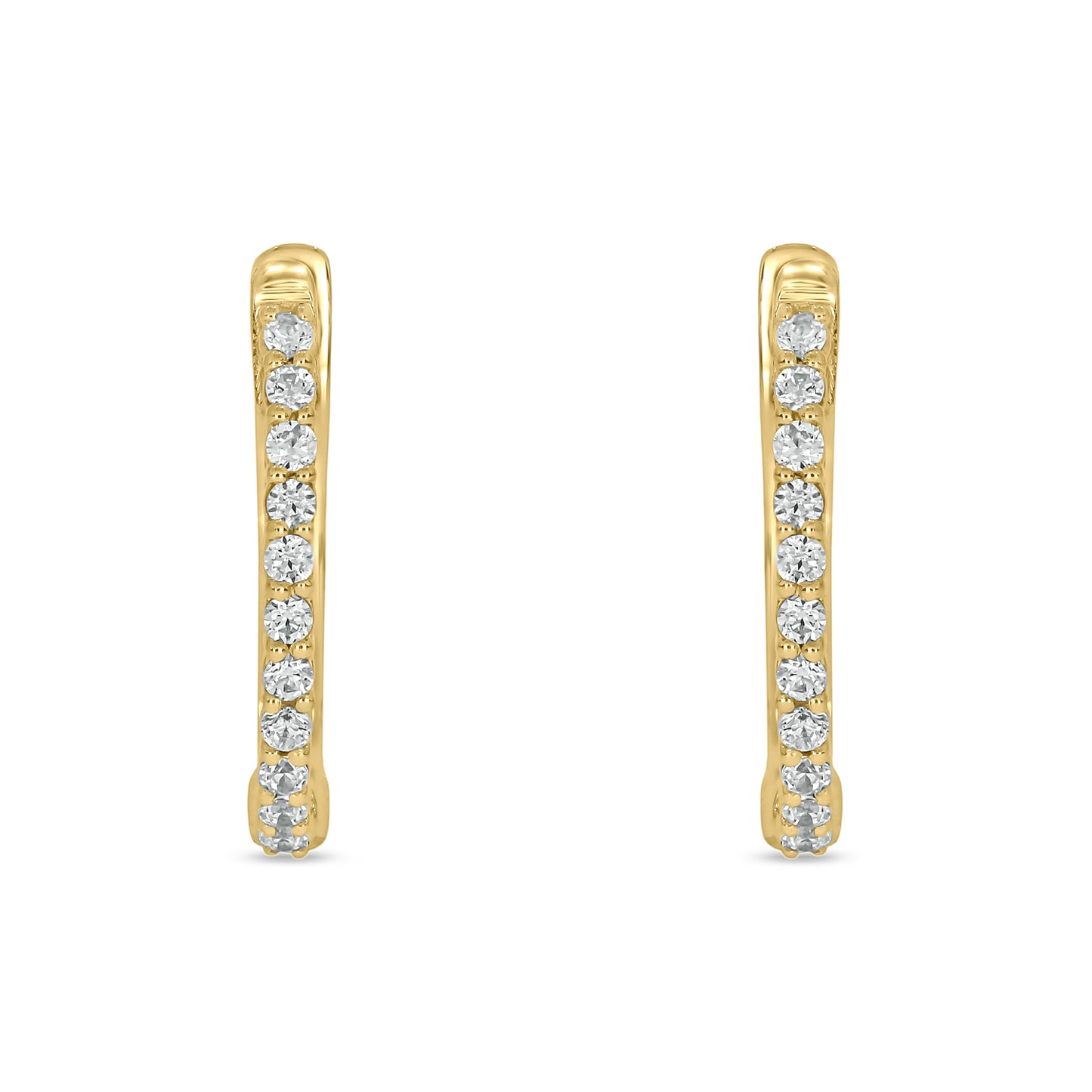 Diamond Hoop Earrings In 10KT Gold