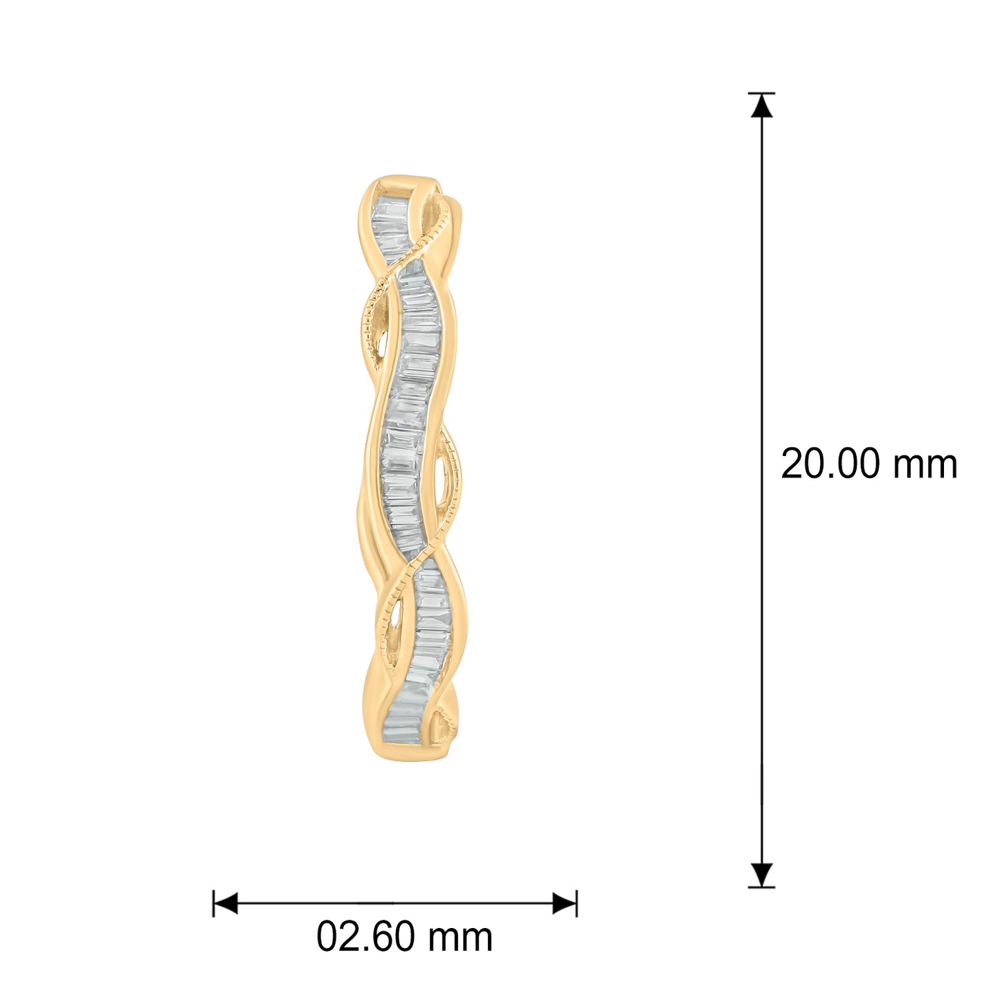 10K Gold Swirl Hoop Diamond Earrings