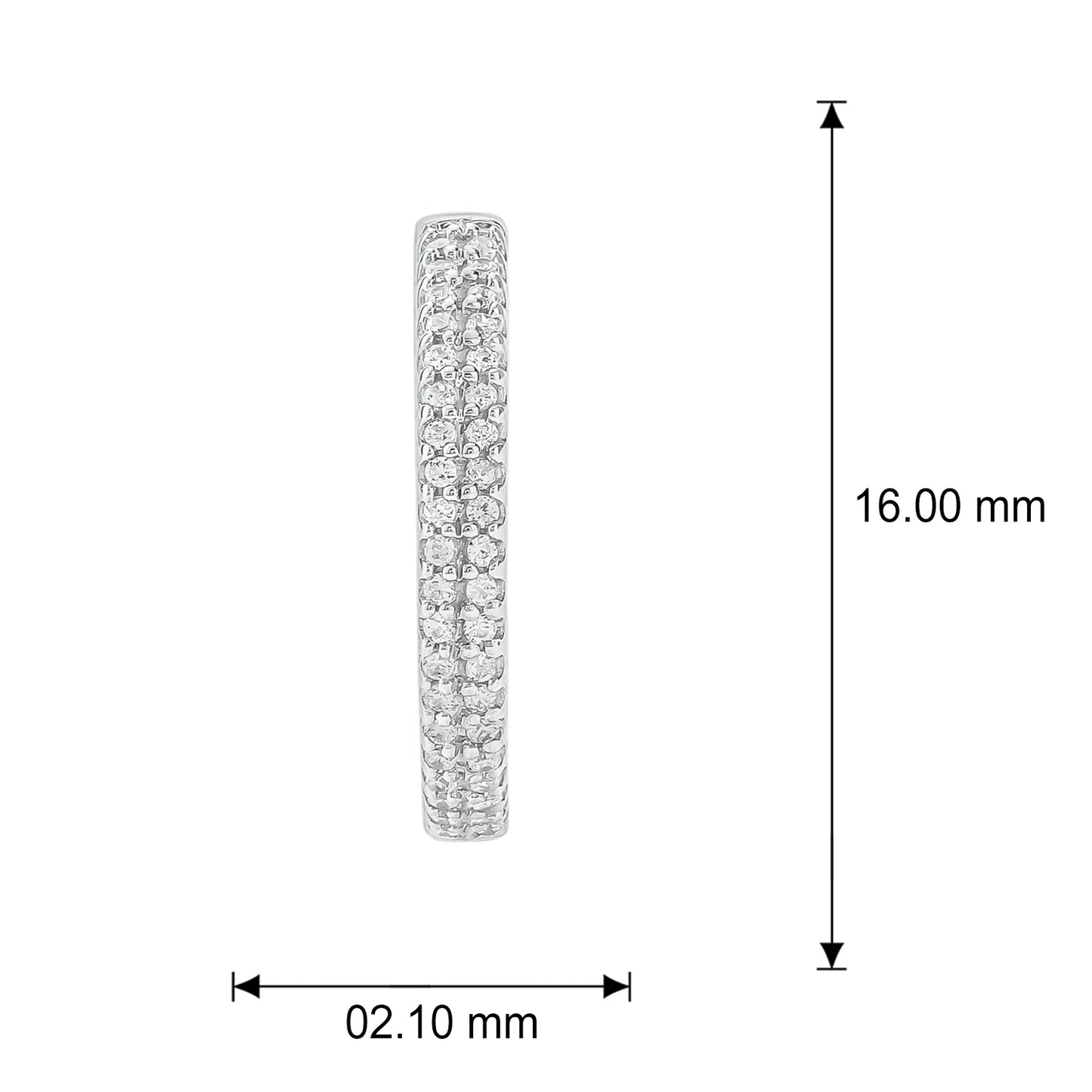 10K Gold Classic Diamond Hoop Earrings