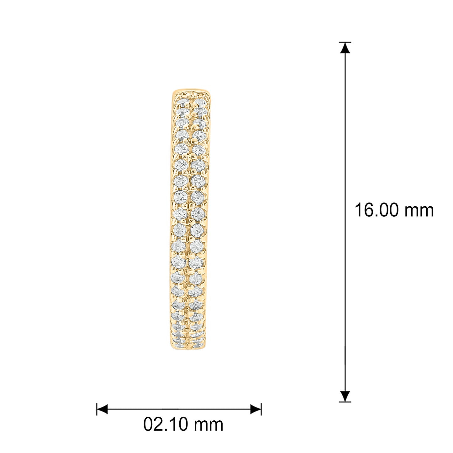 10K Gold Classic Diamond Hoop Earrings