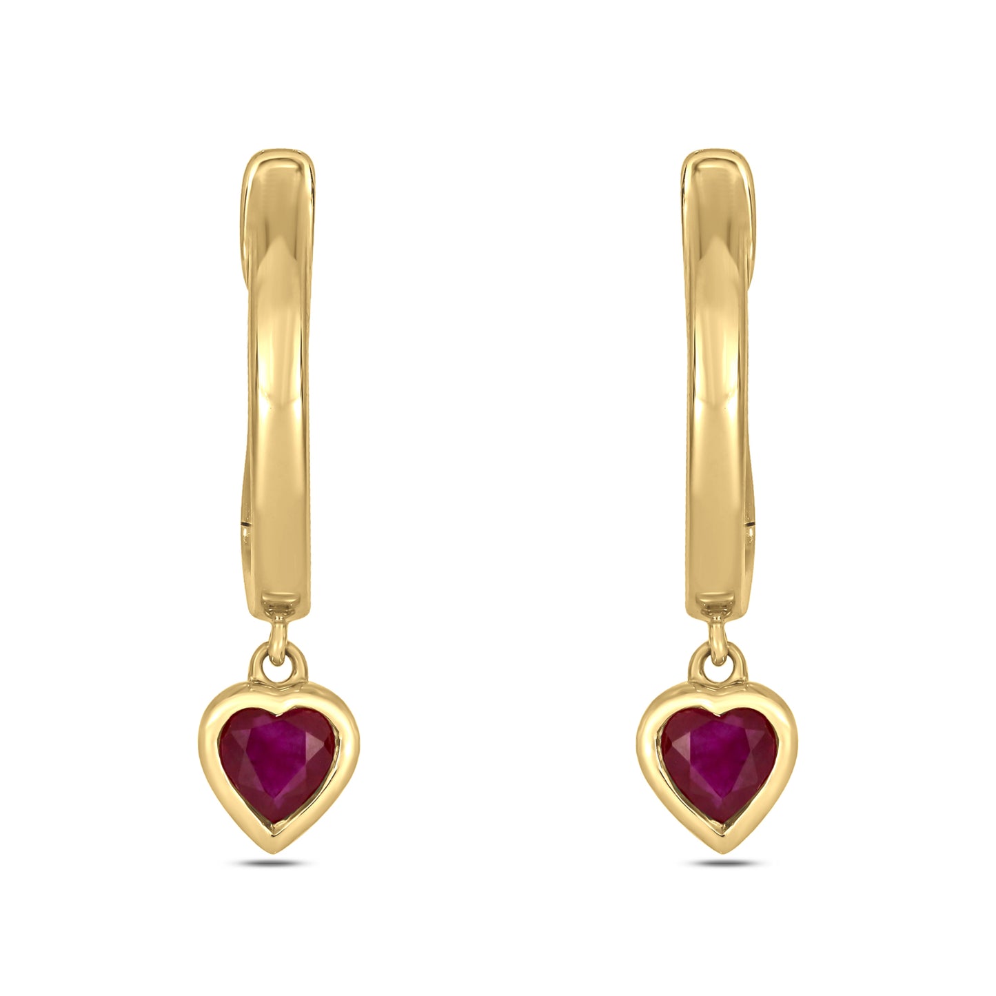 14KT Gold, Mini Dangling Gemstone Hoop Earrings, available in sterling silver