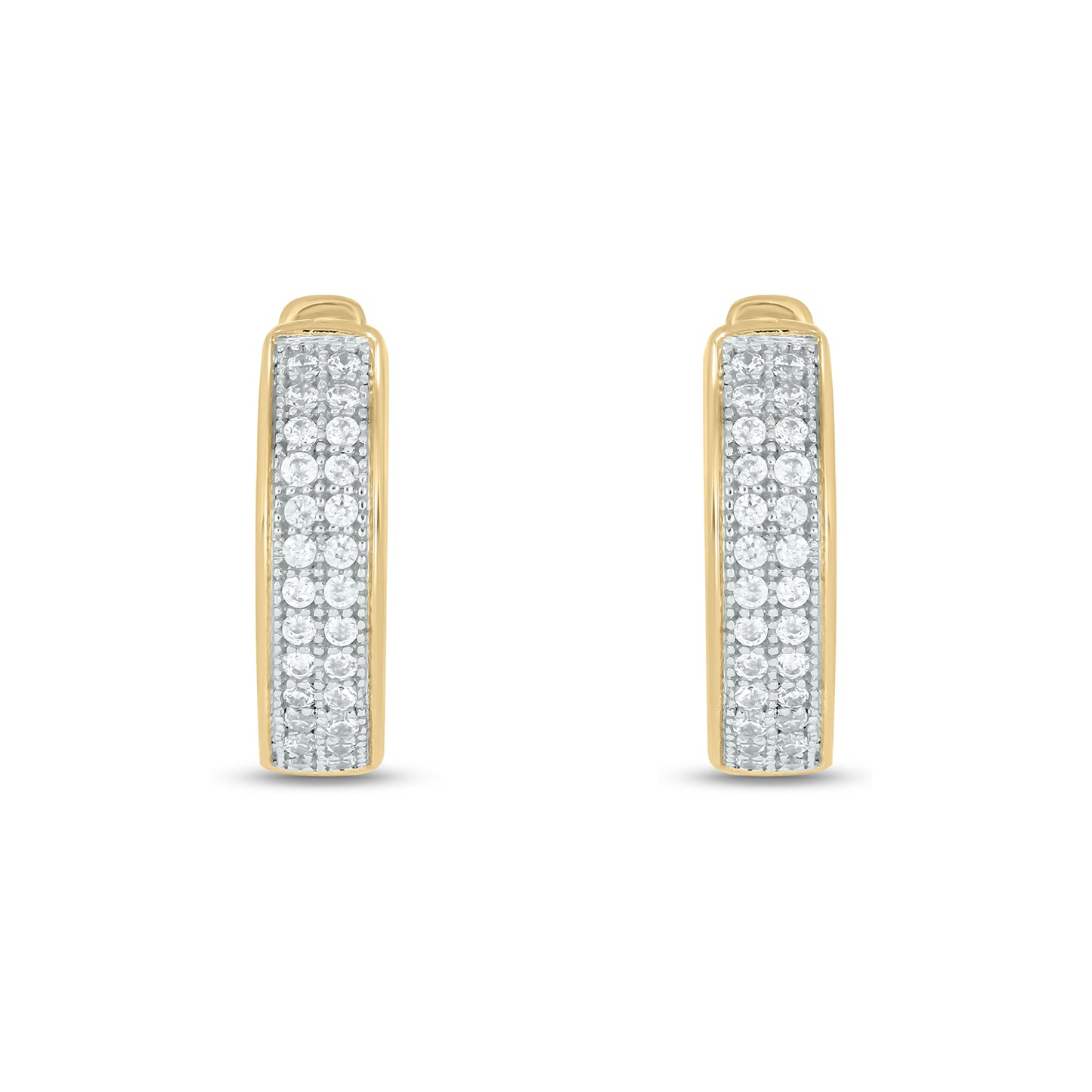 14KT Gold Luxurious Diamond Hoop Earrings