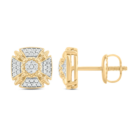 10K Gold Men's Stud Earrings