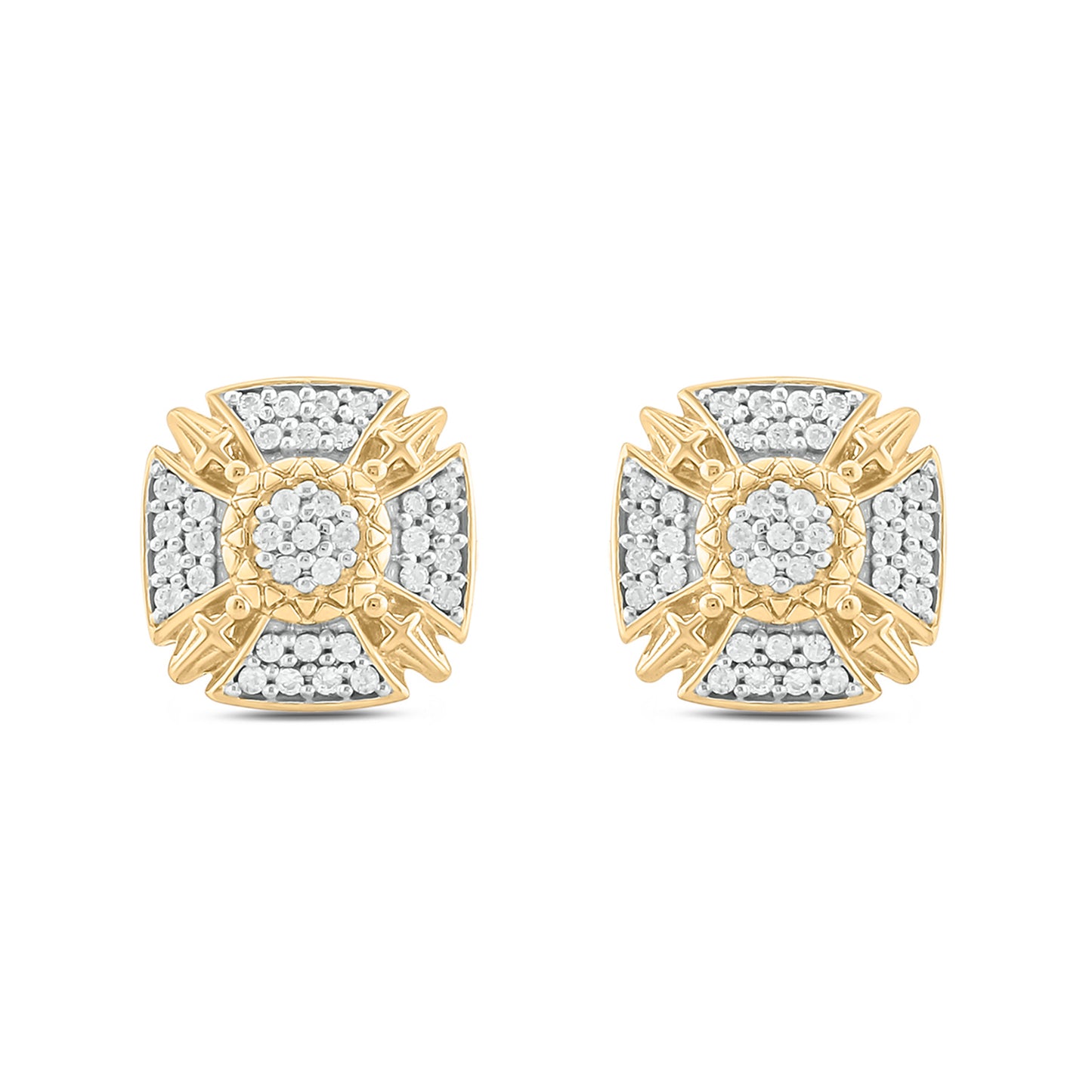 10K Gold Men's Stud Earrings
