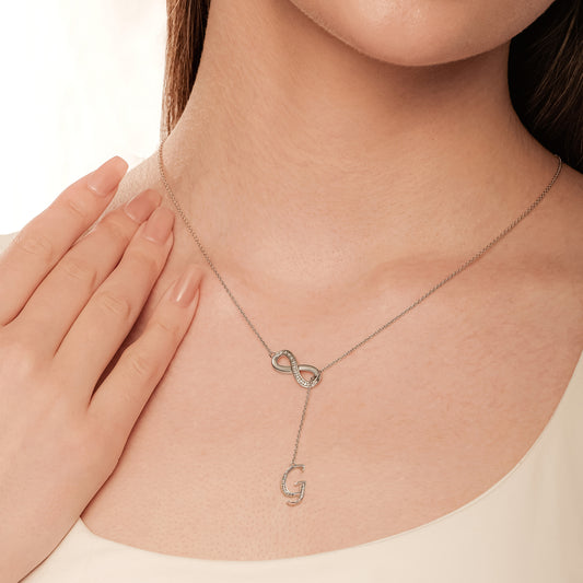 Initial Lariat Necklace - G