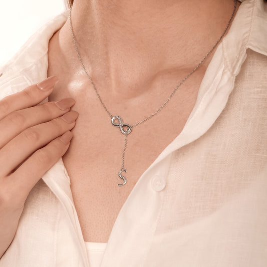 Initial Lariat Necklace - S