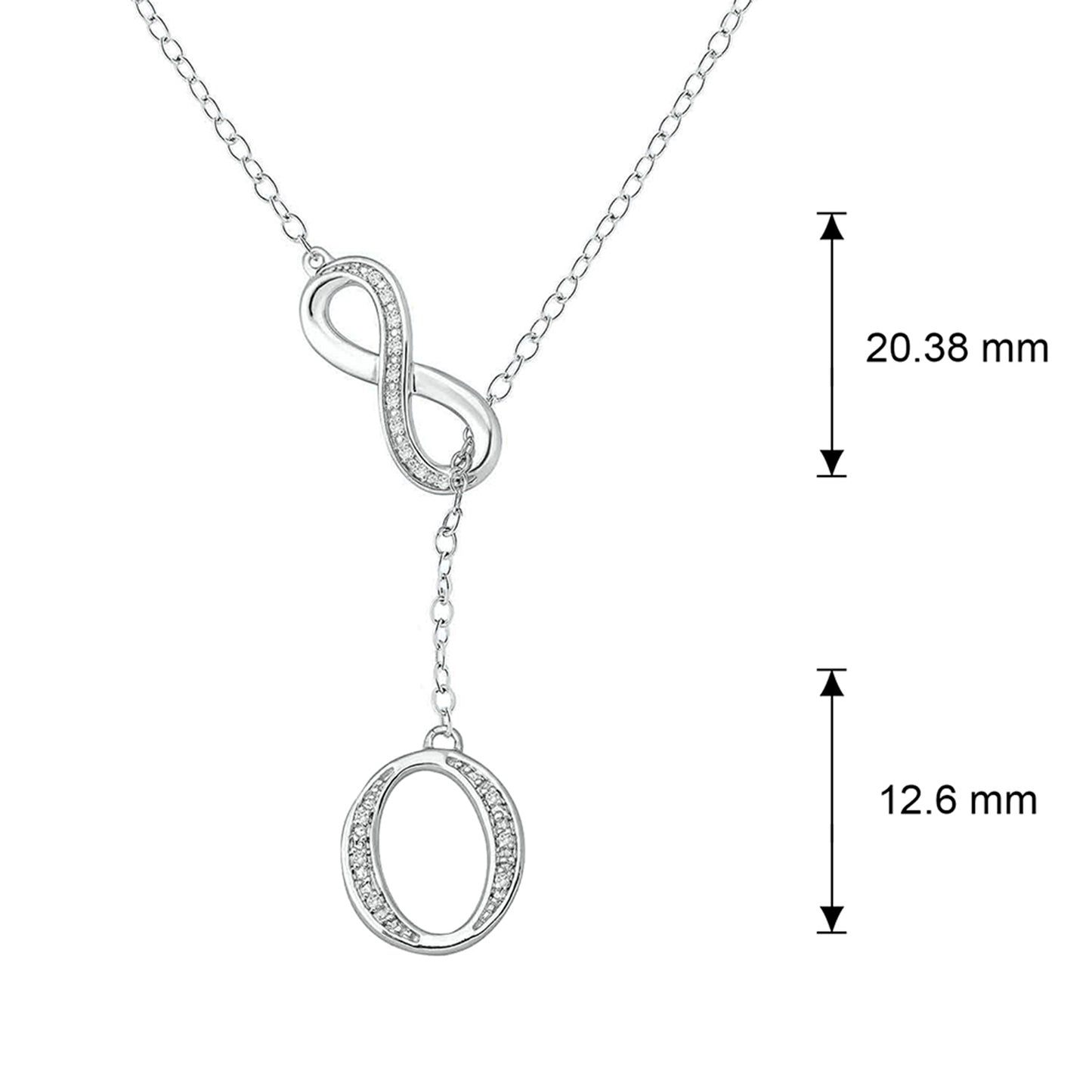 Infinity Initial Letter Pendants in 925 Sterling Silver