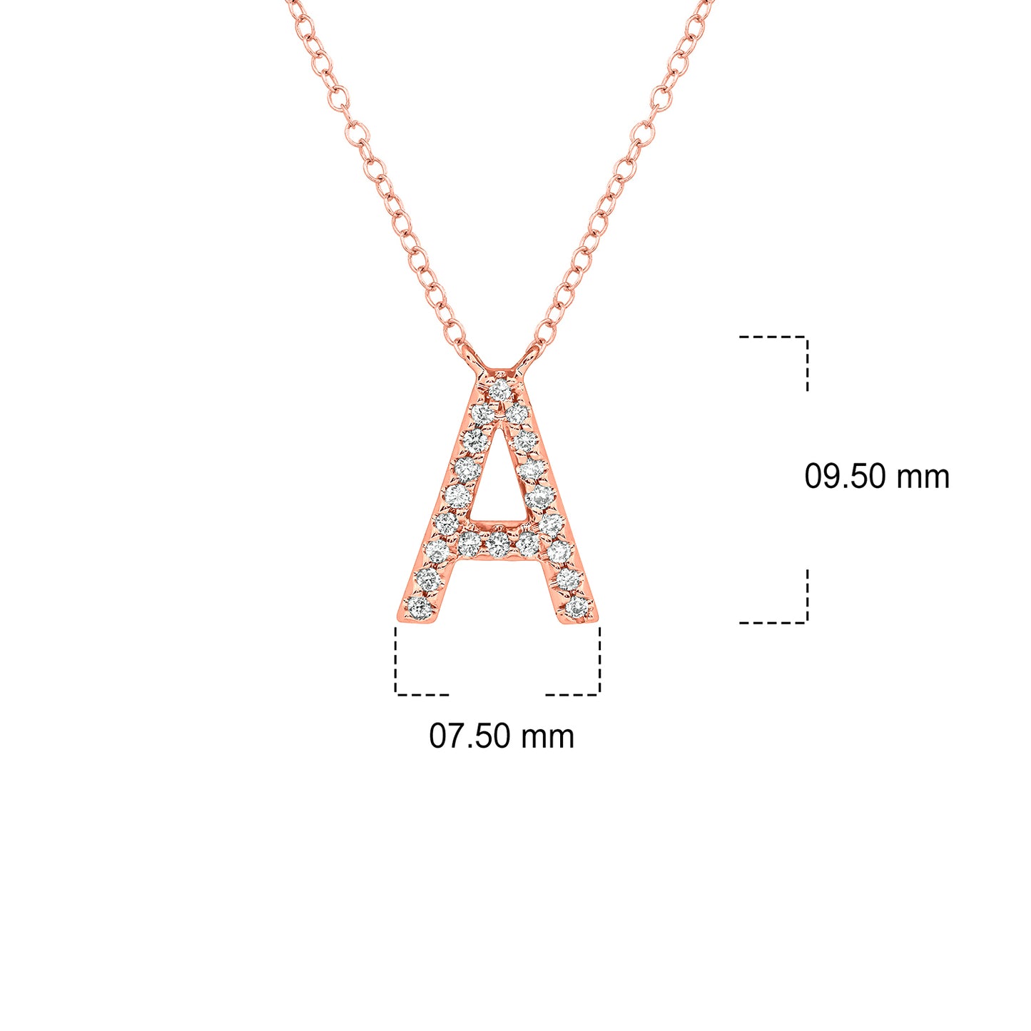 10K Gold Classic Initial Pendants
