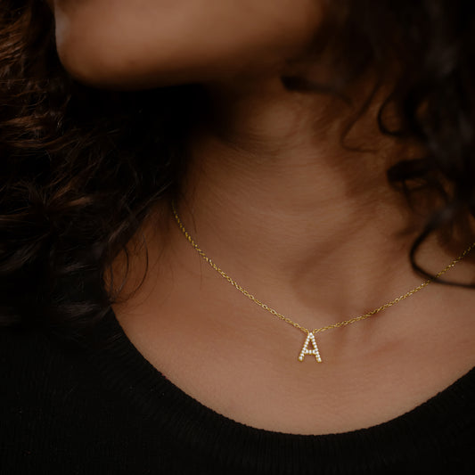 10K Gold Classic Initial Pendants