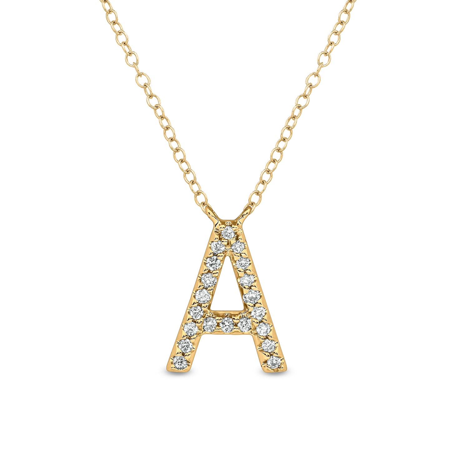 10K Gold Classic Initial Pendants