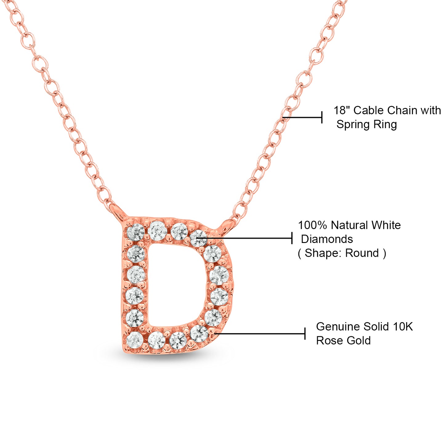 10K Gold Classic Initial Pendants