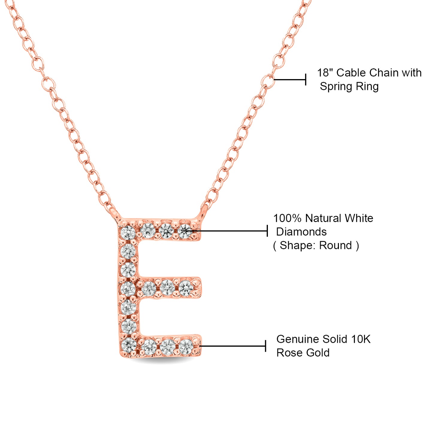 10K Gold Classic Initial Pendants