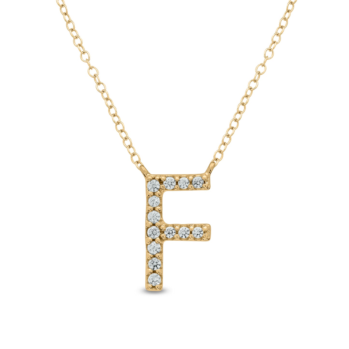 10K Gold Classic Initial Pendants