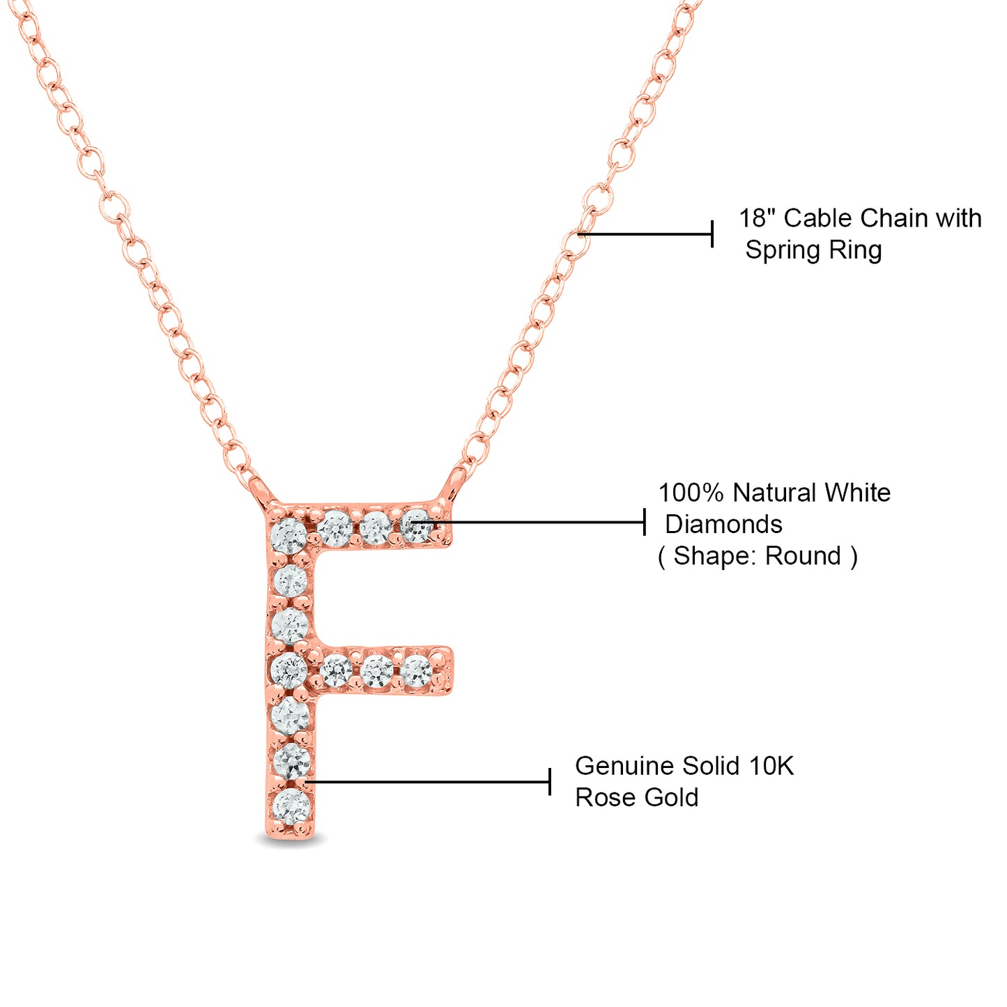 10K Gold Classic Initial Pendants