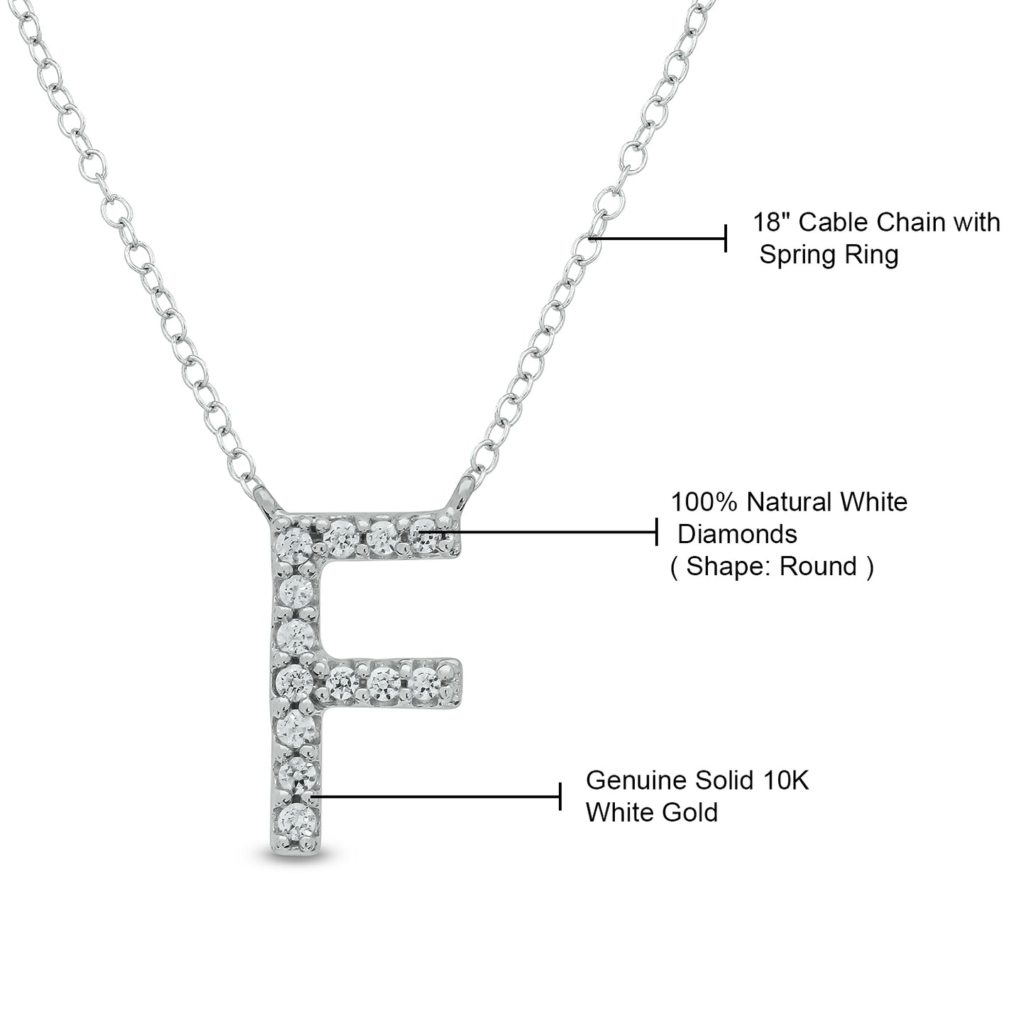 10K Gold Classic Initial Pendants