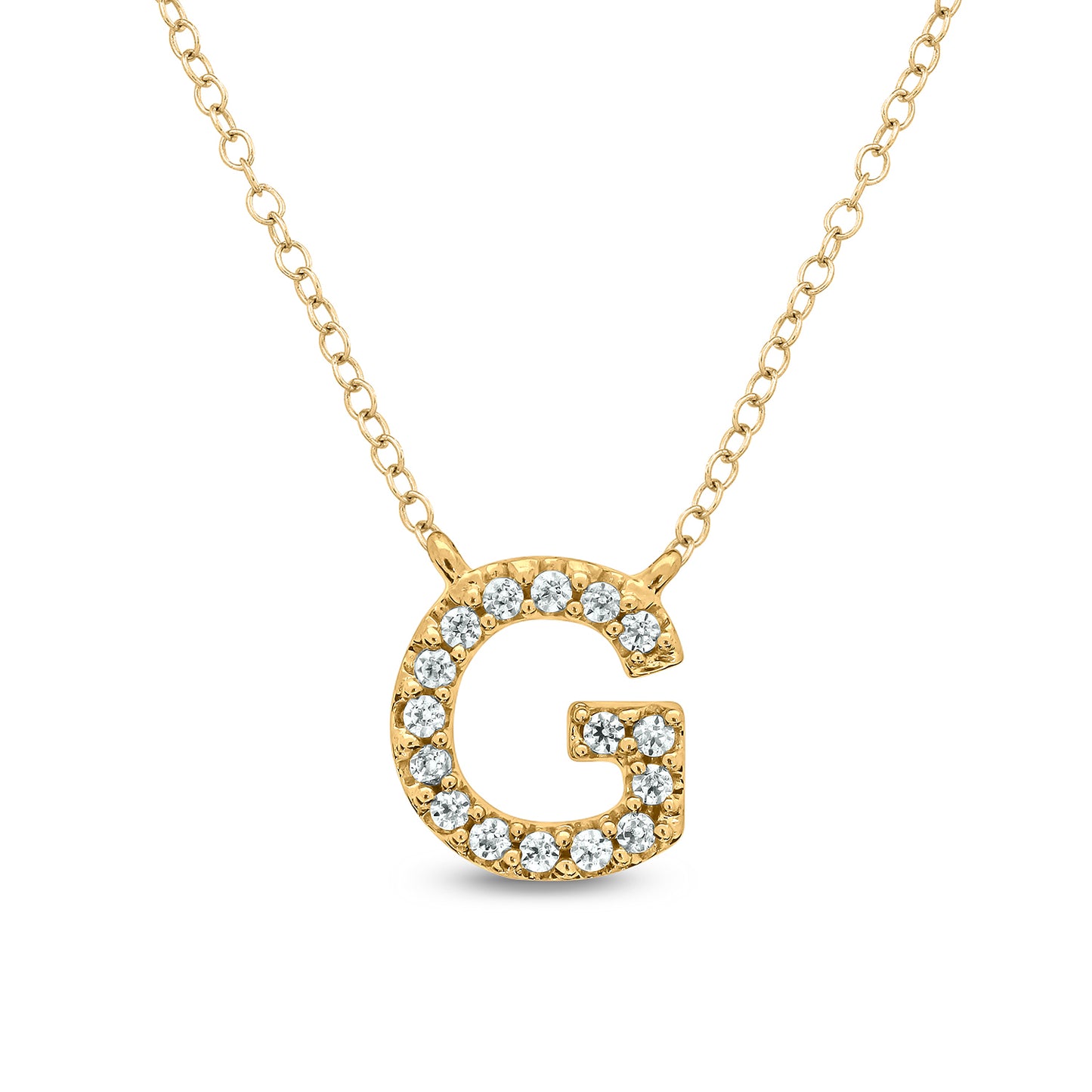 10K Gold Classic Initial Pendants