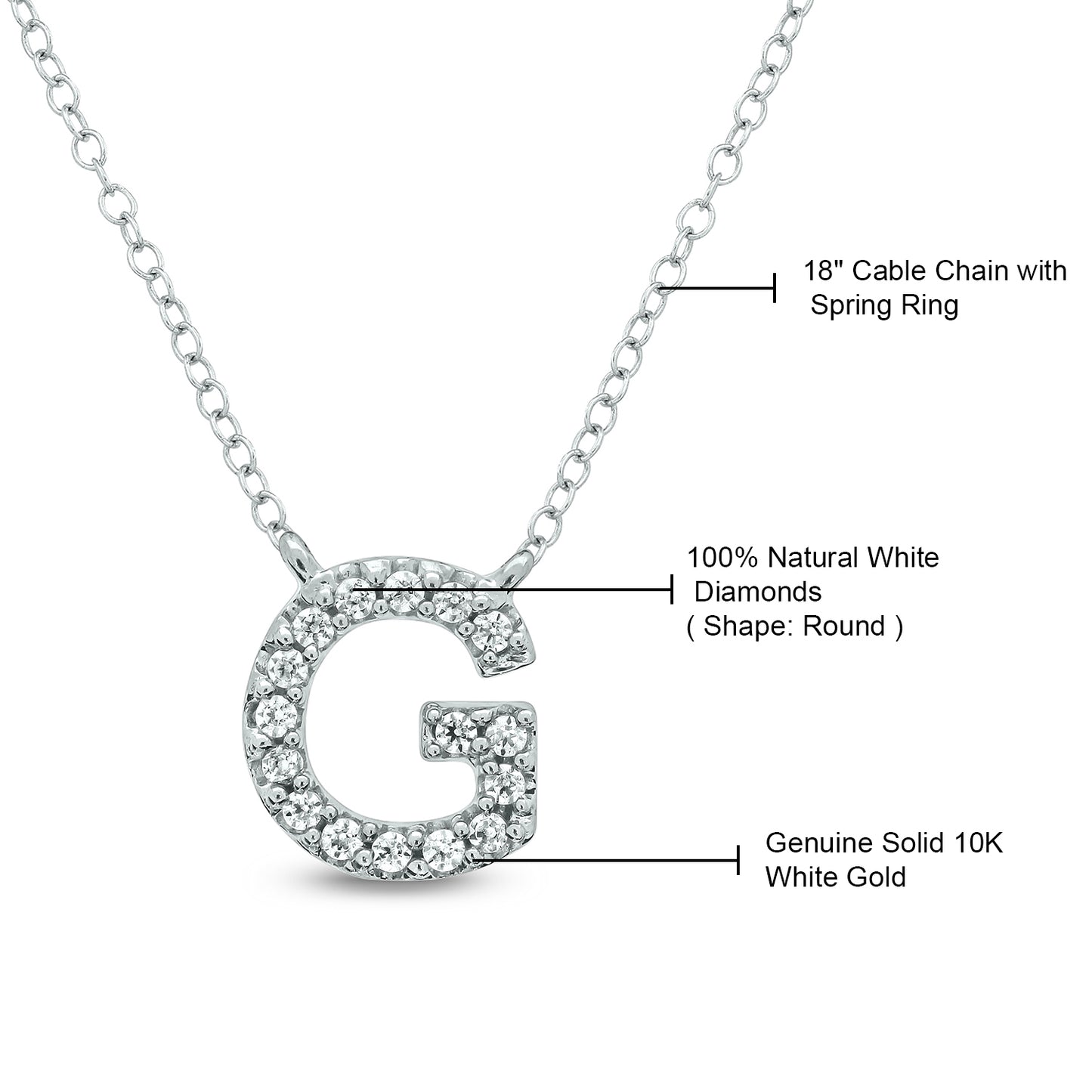 10K Gold Classic Initial Pendants