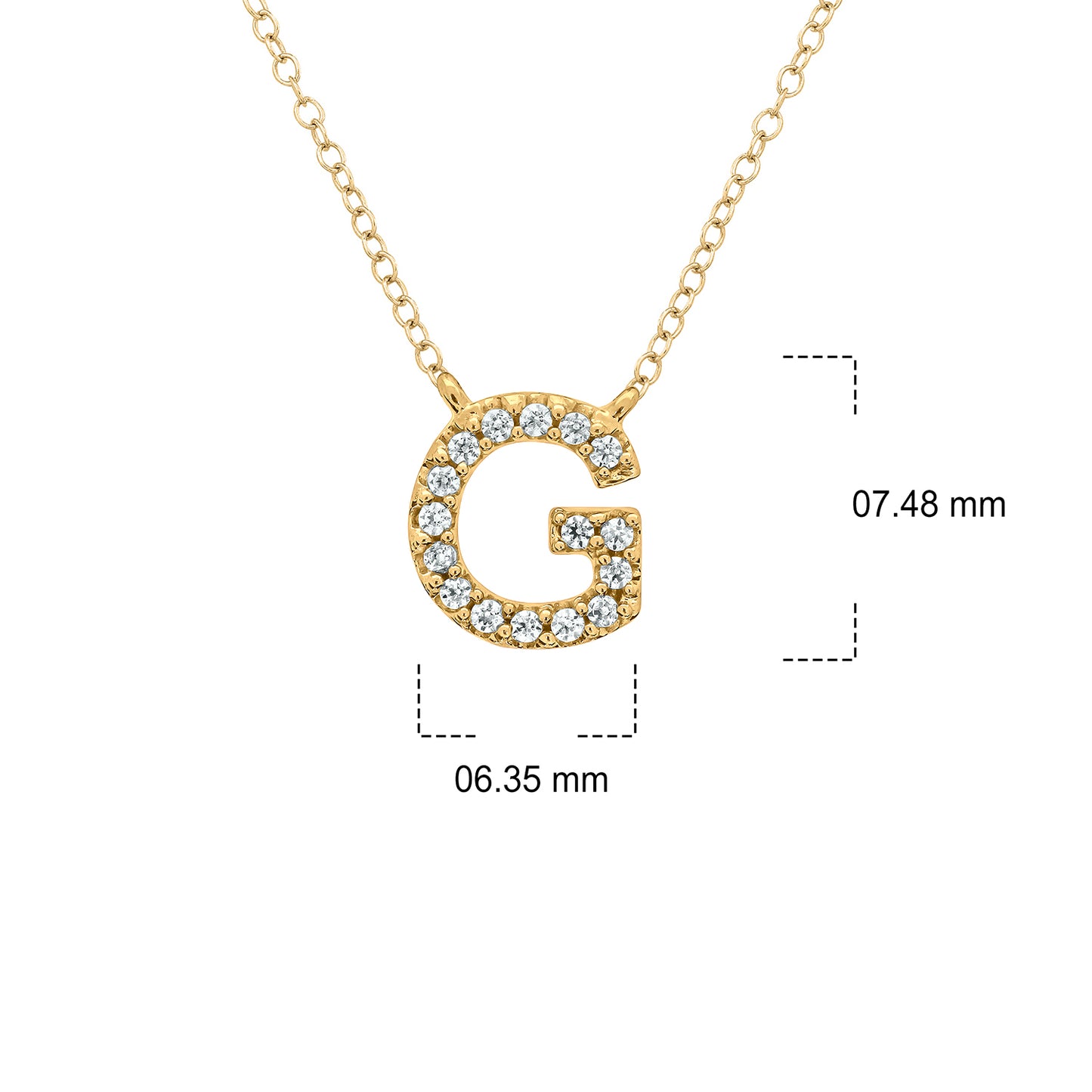 10K Gold Classic Initial Pendants