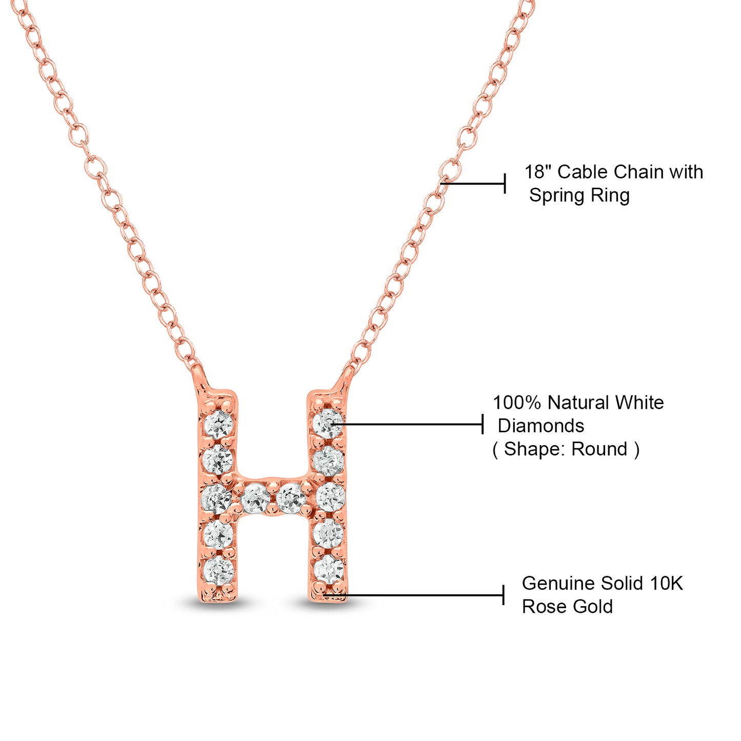10K Gold Classic Initial Pendants