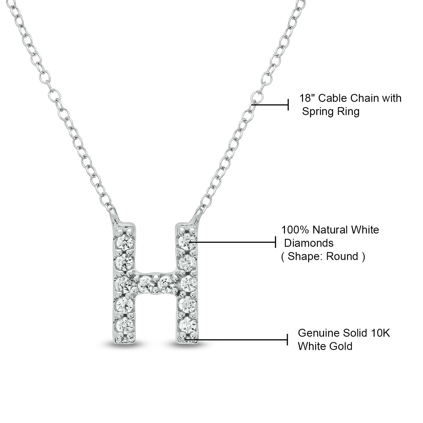 10K Gold Classic Initial Pendants