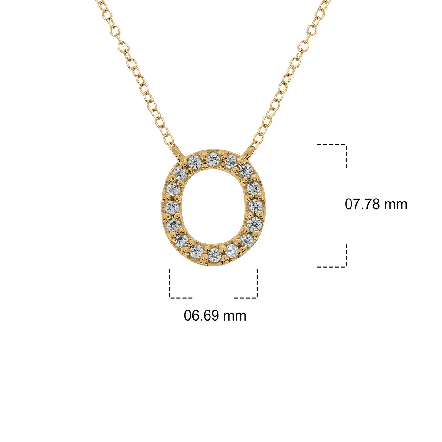 10K Gold Classic Initial Pendants