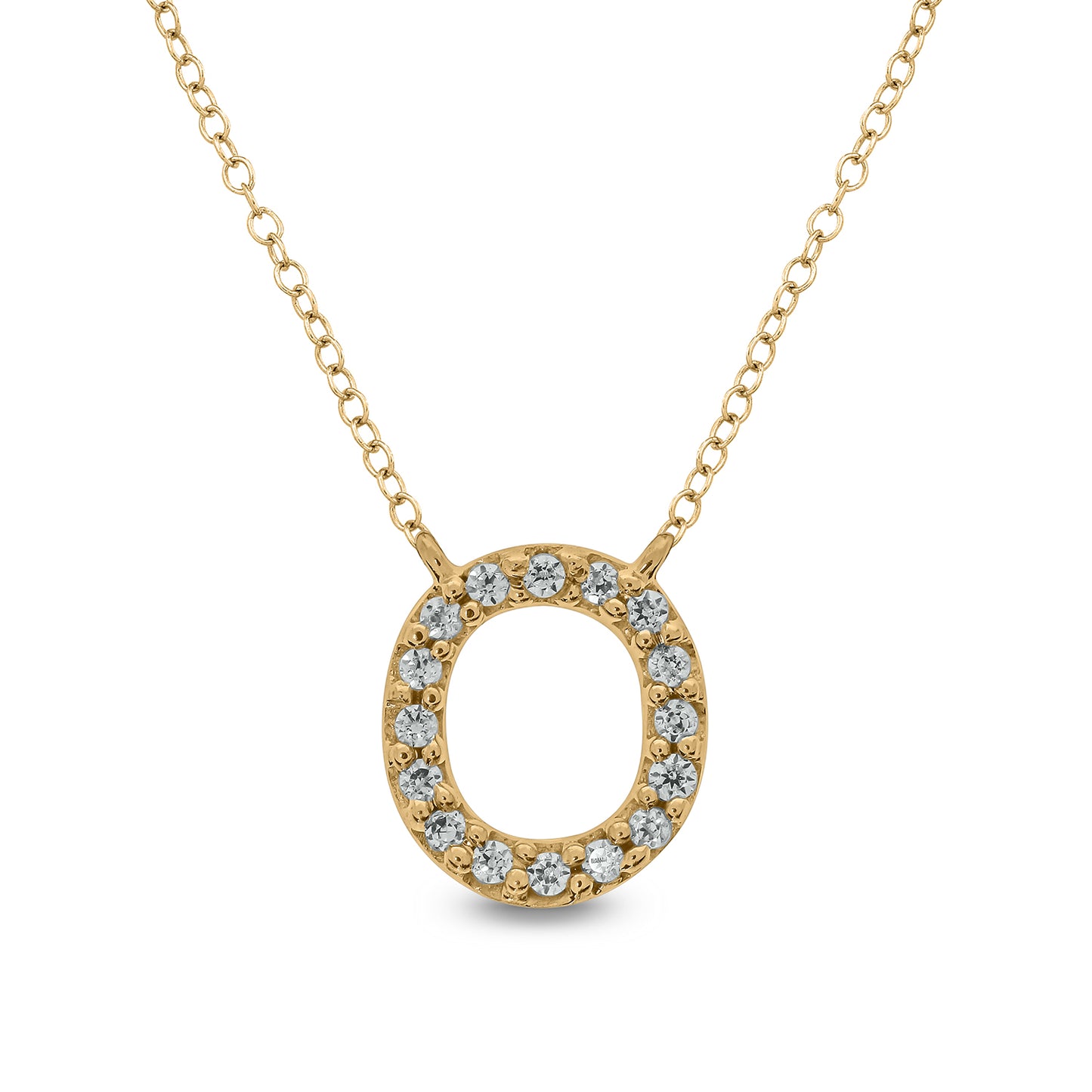 10K Gold Classic Initial Pendants