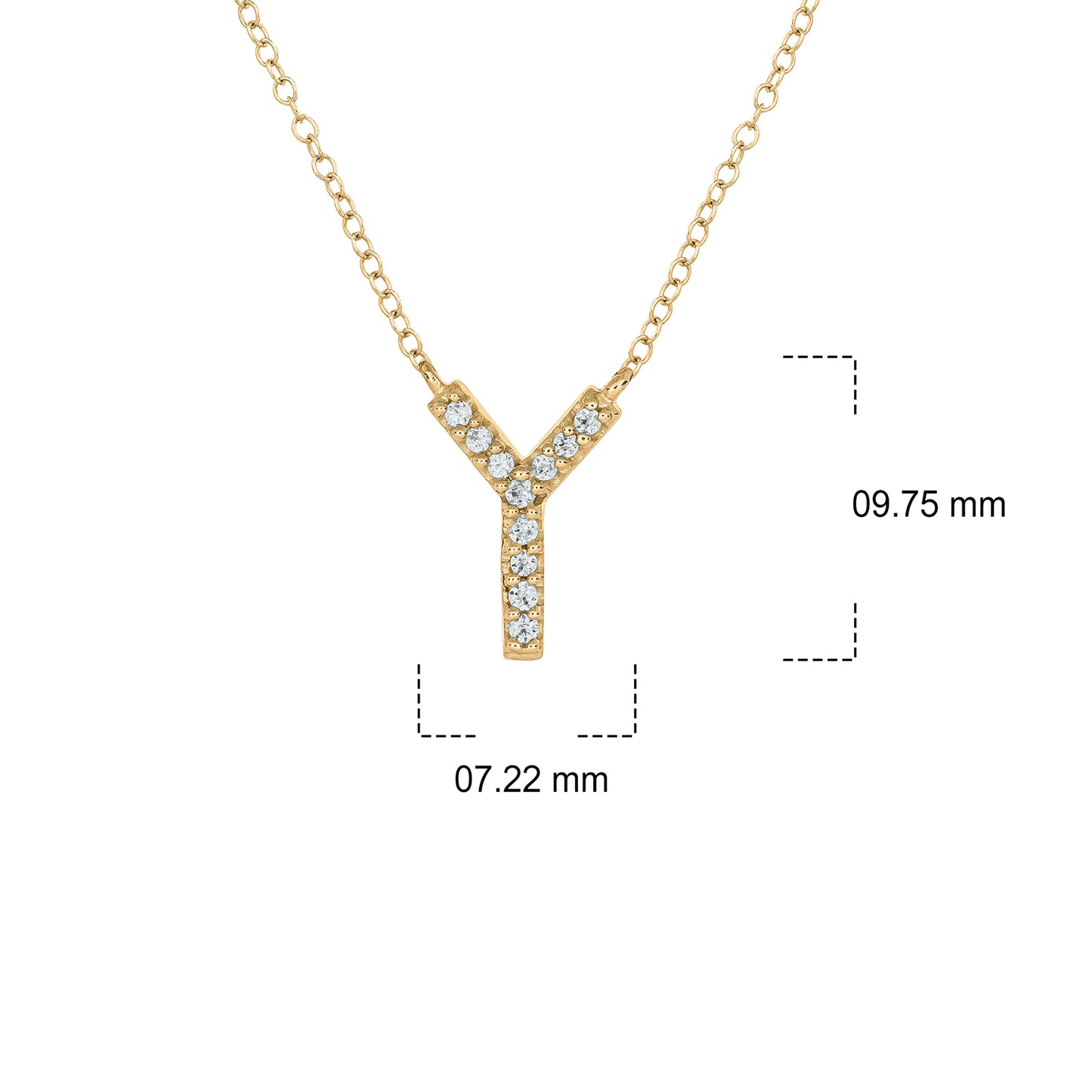 10K Gold Classic Initial Pendants