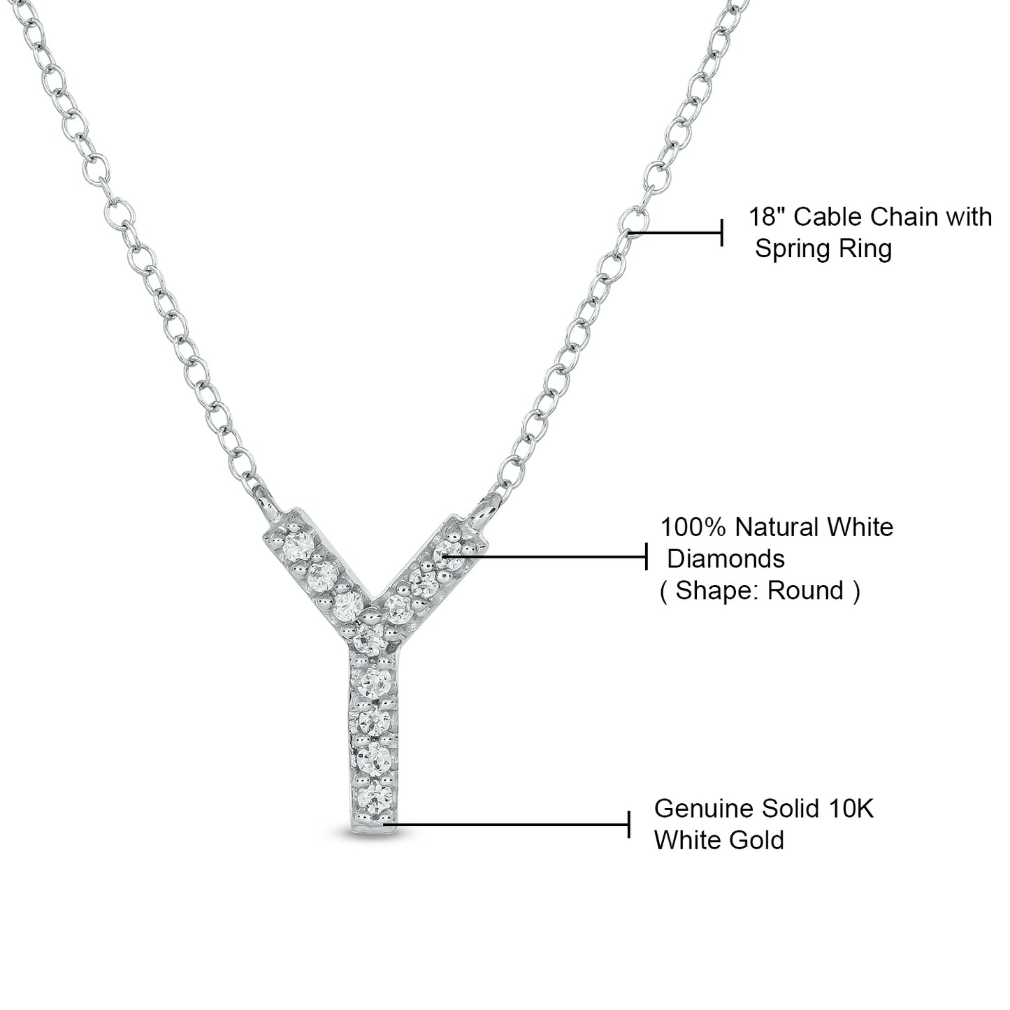 10K Gold Classic Initial Pendants